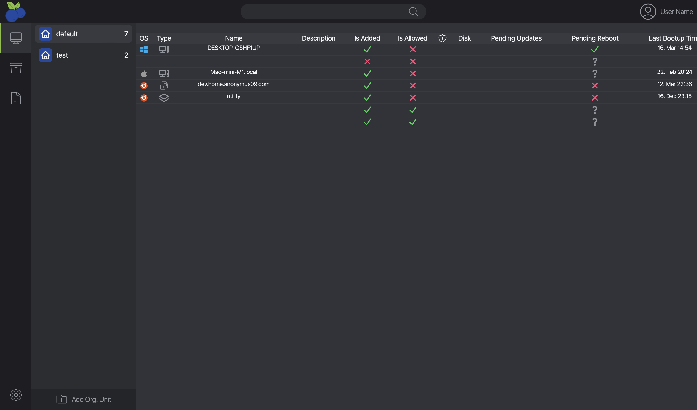 Open-RMM dashboard